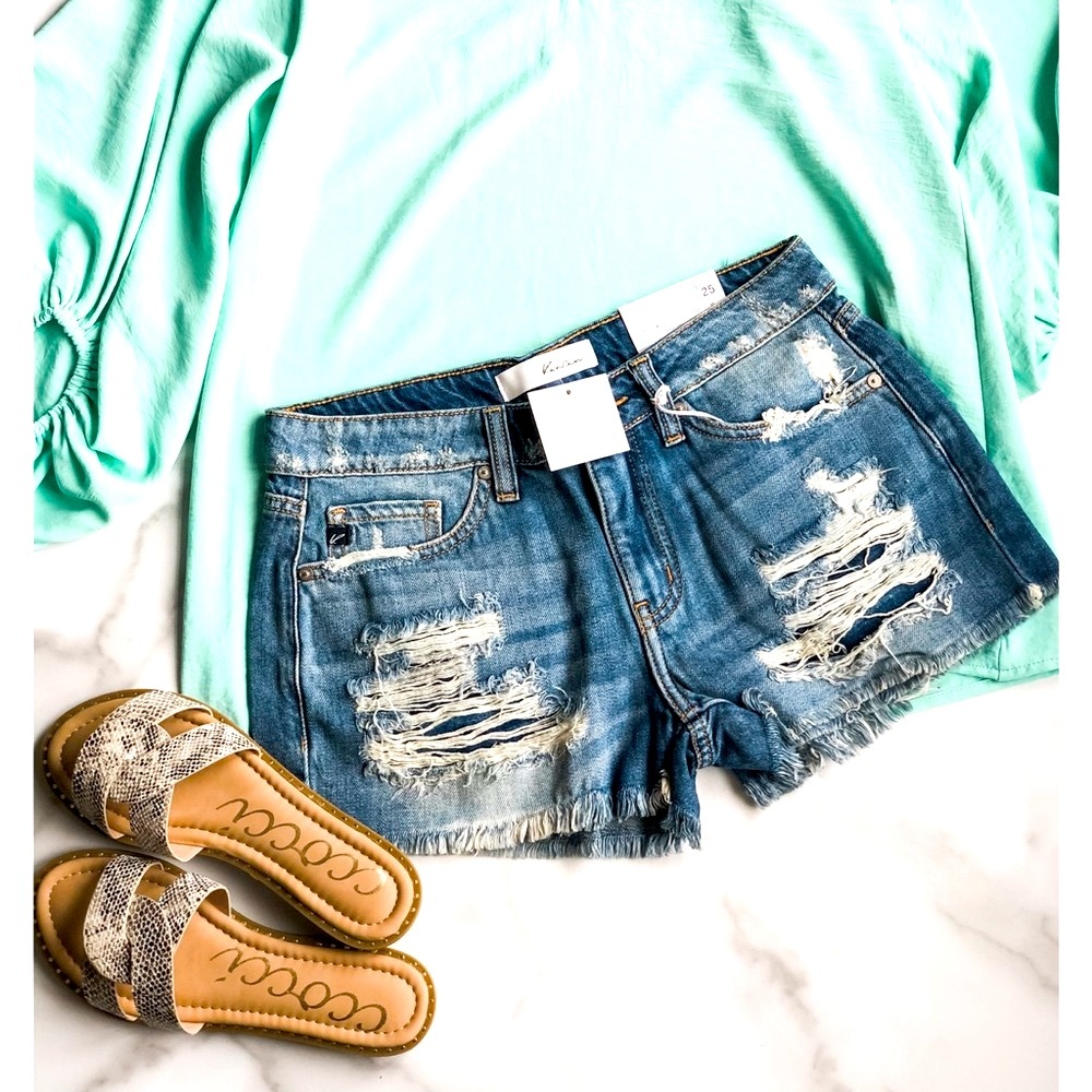 RESTOCKED Kancan distressed cutoff denim shorts! - Picture 5 of 16